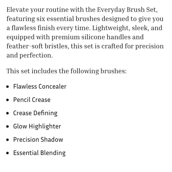 Lithe Beauty Everyday Essentials Brush Set BNIP - Picture 12 of 15